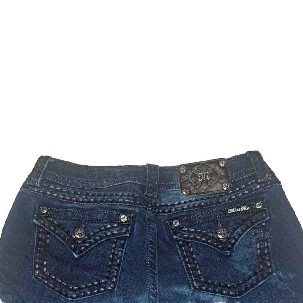 Miss Me Women's Size 29 Blue Custom Bleached Jeans 29x29 - Picture 4 of 10